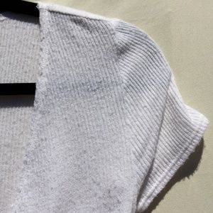 Urban Outfitters Tops - White Short Sleeve Ribbed Crop Top Urban Outfitters Tops - White Short Sleeve Ribbed Crop Top